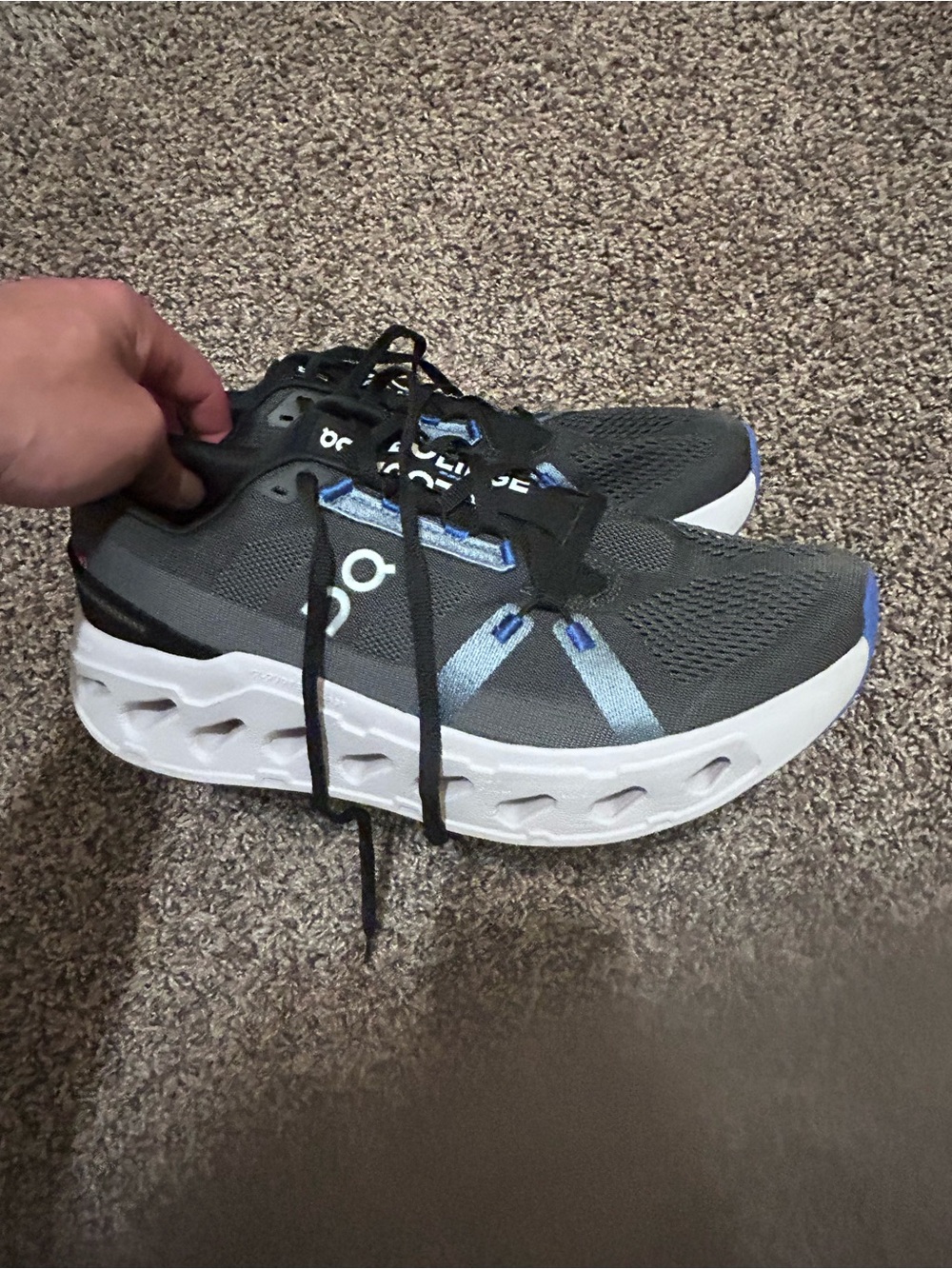 On Cloudtec Gray & Blue Running Shoes